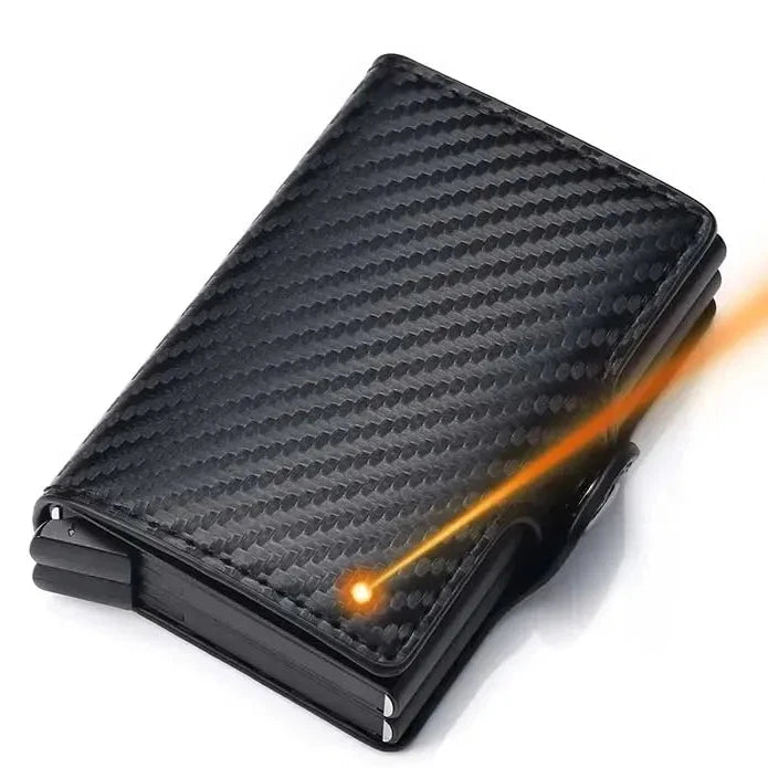 Premium Carbon Fiber Pop-Up Wallet & Minimalist Card Holder